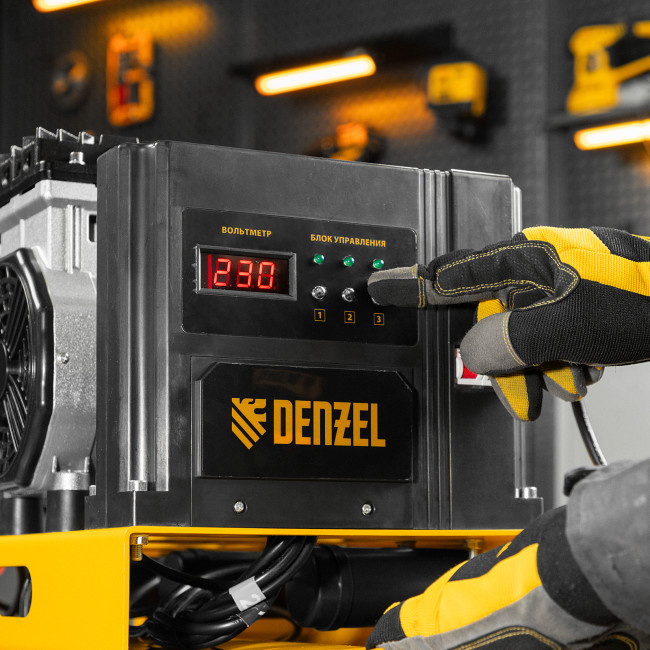 Компрессор безмасляный, малошумный DLS 3300/100, 3300 Вт,3x1100, 100 л, 570 л/мин ,блок управления Denzel в Красноярске