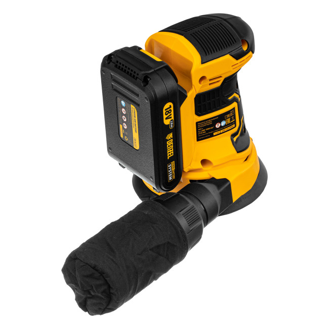 Машина шлифовальная эксцентриковая аккумуляторная COS-125, 18В Li-Ion Denzel в Красноярске Машина шлифовальная эксцентриковая аккумуляторная COS-125, 18В Li-Ion Denzel в Красноярске