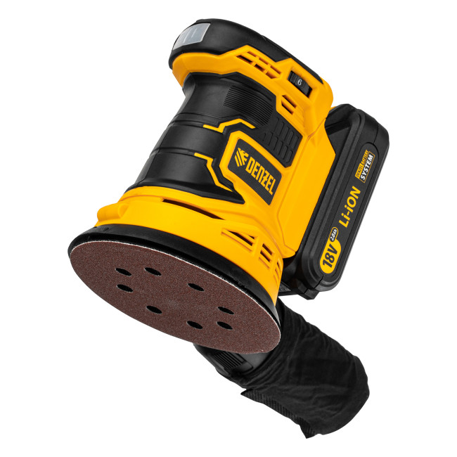 Машина шлифовальная эксцентриковая аккумуляторная COS-125, 18В Li-Ion Denzel в Красноярске Машина шлифовальная эксцентриковая аккумуляторная COS-125, 18В Li-Ion Denzel в Красноярске