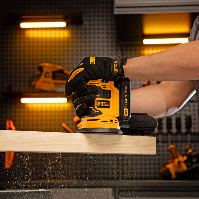 Машина шлифовальная эксцентриковая аккумуляторная COS-125, 18В Li-Ion Denzel в Красноярске Машина шлифовальная эксцентриковая аккумуляторная COS-125, 18В Li-Ion Denzel в Красноярске