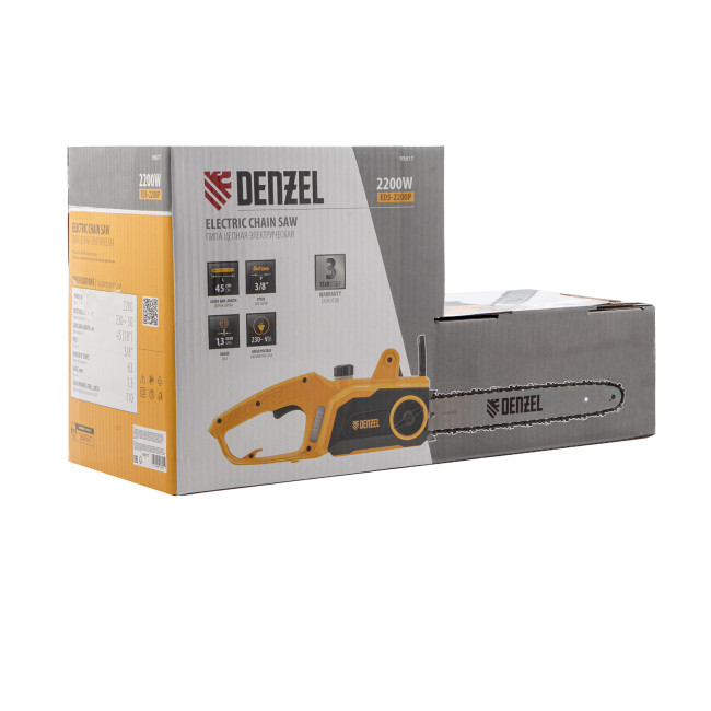 Пила цепная электрическая EDS-2200P, 2.2 кВт,поперечная, шина 45 см, шаг 3/8, паз 1.3 мм, 63 звена Denzel в Красноярске Пила цепная электрическая EDS-2200P, 2.2 кВт,поперечная, шина 45 см, шаг 3/8, паз 1.3 мм, 63 звена Denzel в Красноярске
