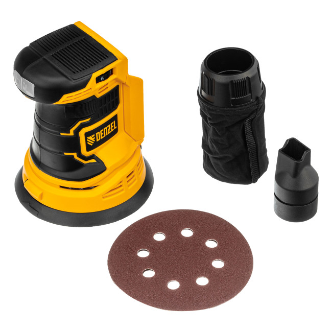 Машина шлифовальная эксцентриковая аккумуляторная COS-125-0, 18В Li-Ion Denzel в Красноярске Машина шлифовальная эксцентриковая аккумуляторная COS-125-0, 18В Li-Ion Denzel в Красноярске