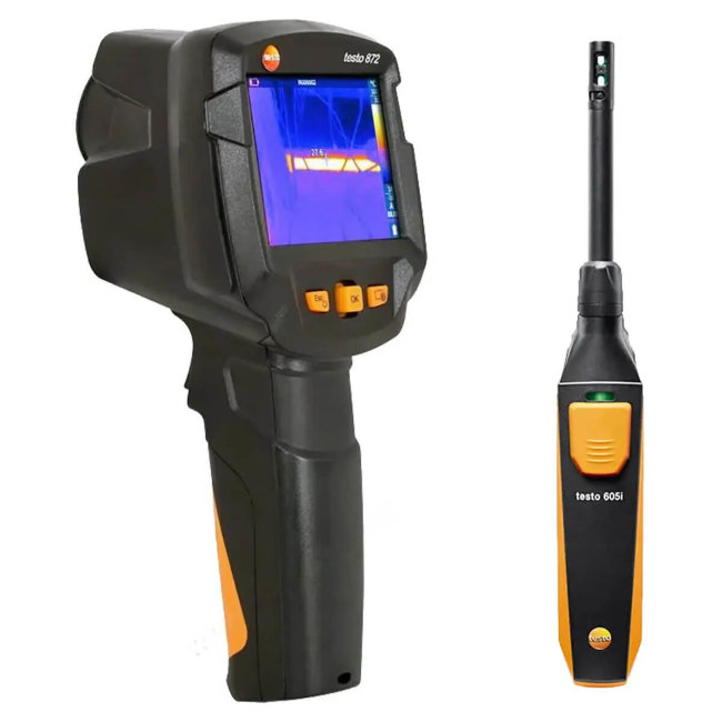 Тепловизор Testo 872 и смарт-зонд термогигрометра Testo 605i в Красноярске
