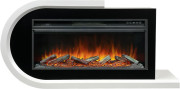 Каминокомплект Basel L - Белый с черным с очагом Vision 42 LOG LED Каминокомплект Basel L - Белый с черным с очагом Vision 42 LOG LED