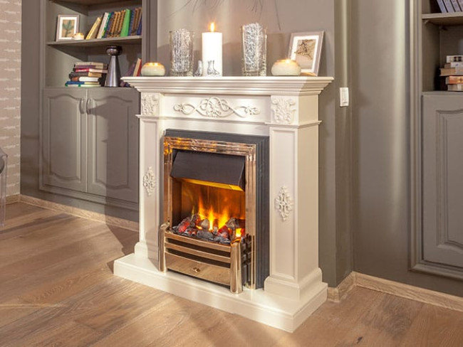 Каминокомплект Derby - Old silver с очагом Atherton в Красноярске Каминокомплект Derby - Old silver с очагом Atherton в Красноярске