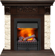 Каминокомплект Luxemburg (каменный) - Сланец/Темный дуб с очагом Danville Black FB2 Каминокомплект Luxemburg (каменный) - Сланец/Темный дуб с очагом Danville Black FB2