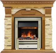 Каминокомплект Dublin -  Дуб / Сланец с очагом Cavendish