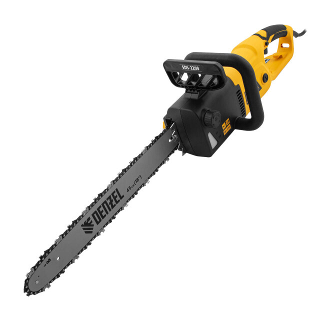 Пила цепная электрическая EDS-2200, 2.2 кВт,продольная, шина 45 см, шаг 3/8, паз 1.3 мм, 62 звена Denzel в Красноярске