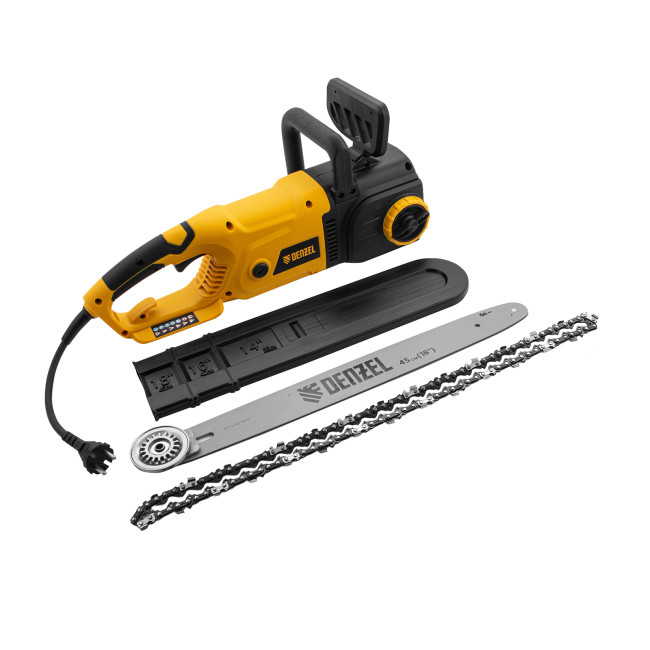 Пила цепная электрическая EDS-2200, 2.2 кВт,продольная, шина 45 см, шаг 3/8, паз 1.3 мм, 62 звена Denzel в Красноярске Пила цепная электрическая EDS-2200, 2.2 кВт,продольная, шина 45 см, шаг 3/8, паз 1.3 мм, 62 звена Denzel в Красноярске