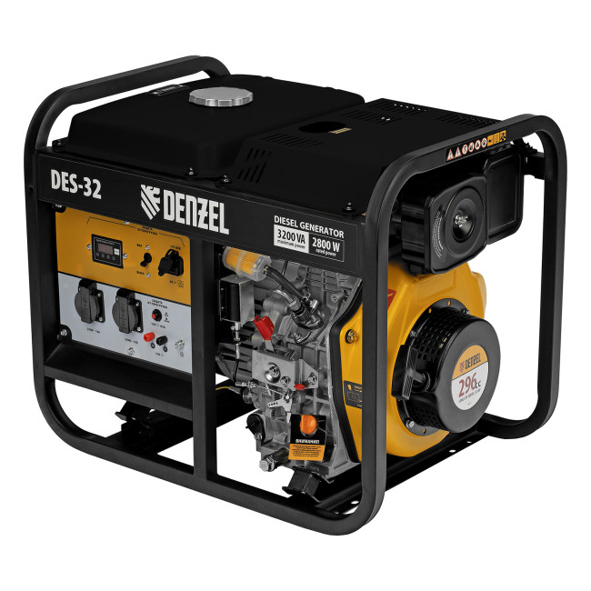 Генератор дизельный DES-32, 3,2 кВт, 230 В, 11 л, ручной стартер Denzel в Красноярске