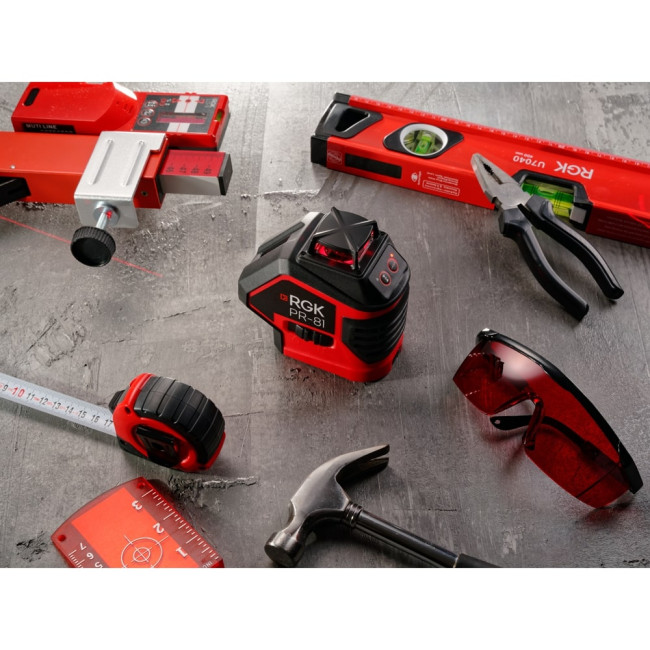 Комплект: лазерный уровень RGK PR-81 + штанга-упор RGK CG-2 в Красноярске