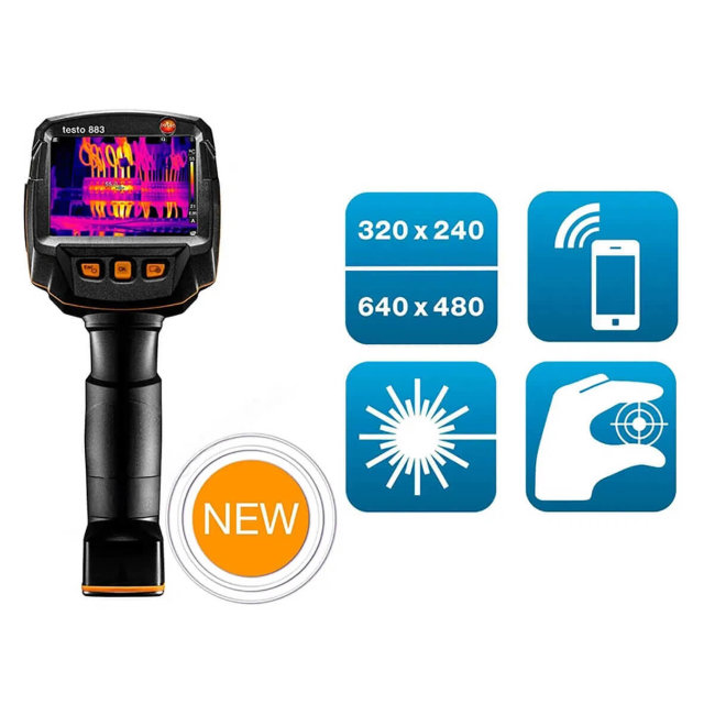 Тепловизор Testo 883 с 2 объективами и принадлежностями в Красноярске