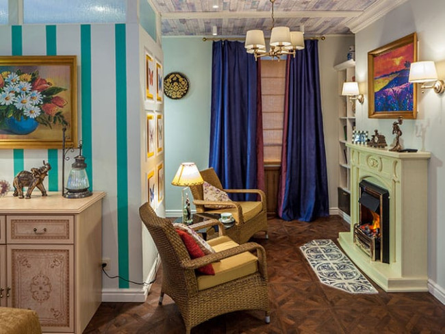 Каминокомплект Florence - Слоновая кость с патиной с очагом Danville Black FB2 в Красноярске