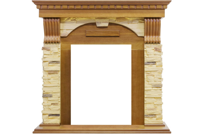 Каминокомплект Dublin -  Дуб / Сланец с очагом Chesford в Красноярске