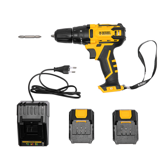 Дрель-шуруповерт аккумуляторная CDL-12-02BM, Li-Ion, 12 В, 2 акк. Denzel в Красноярске