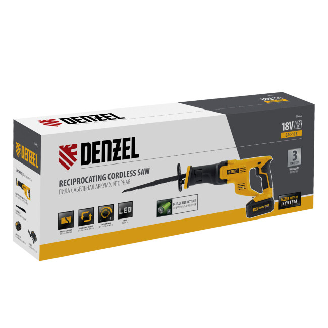 Пила сабельная аккумуляторная CRC-115, 18В Li-Ion Denzel в Красноярске