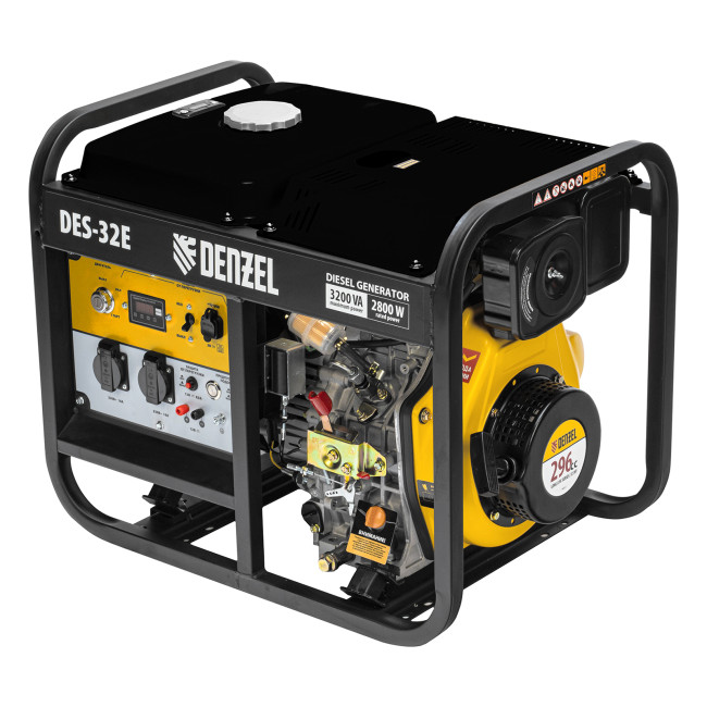 Генератор дизельный DES-32E, 3,2 кВт, 230 В, 11 л, электростартер Denzel в Красноярске