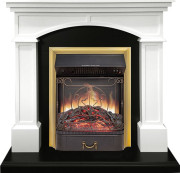 Каминокомплект Langford - Белый с черным с очагом Majestic FX M Brass Каминокомплект Langford - Белый с черным с очагом Majestic FX M Brass