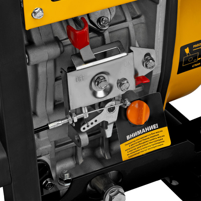 Генератор дизельный DES-55, 5,5 кВт, 230 В, 11 л, ручной стартер Denzel в Красноярске