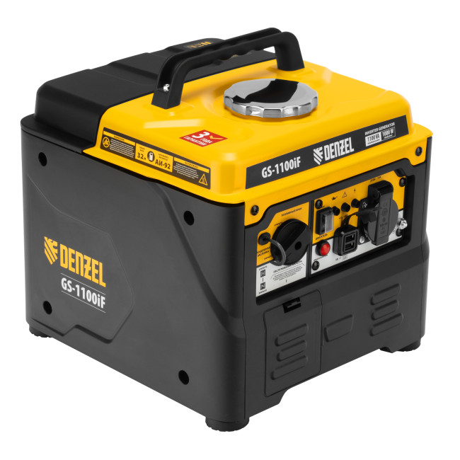 Генератор инверторный GS-1100iF, 1,1 кВт, 230 В, ручной старт DENZEL в Красноярске Генератор инверторный GS-1100iF, 1,1 кВт, 230 В, ручной старт DENZEL в Красноярске