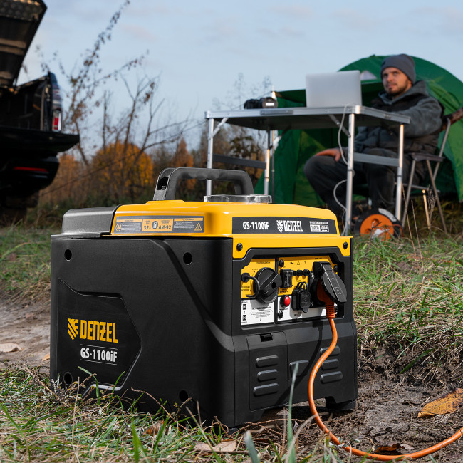 Генератор инверторный GS-1100iF, 1,1 кВт, 230 В, ручной старт DENZEL в Красноярске Генератор инверторный GS-1100iF, 1,1 кВт, 230 В, ручной старт DENZEL в Красноярске