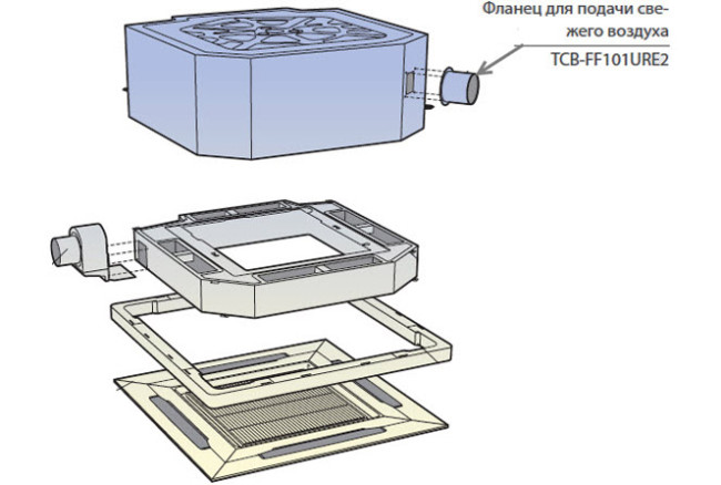 Toshiba Фланец для подачи свежего воздуха (TCB-FF101URE2) в Красноярске