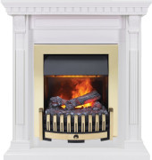 Каминокомплект Orlean - Белый дуб с очагом Danville Brass FB2