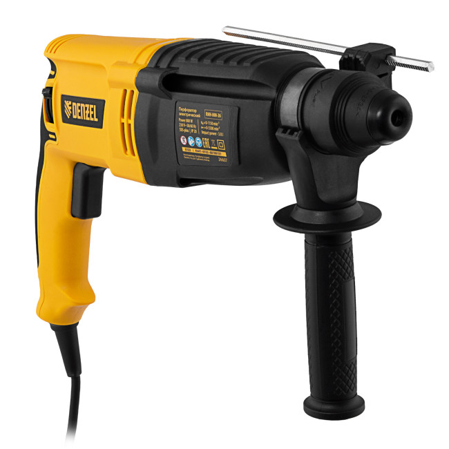 Перфоратор электрический RHH-800-26, SDS-plus, 800 Вт, 3 Дж, 3 плюс 1 реж. Denzel в Красноярске