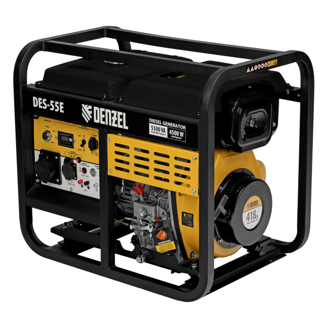 Генератор дизельный DES-55E, 5,5 кВт, 230 В, 11 л, электростартер Denzel в Красноярске