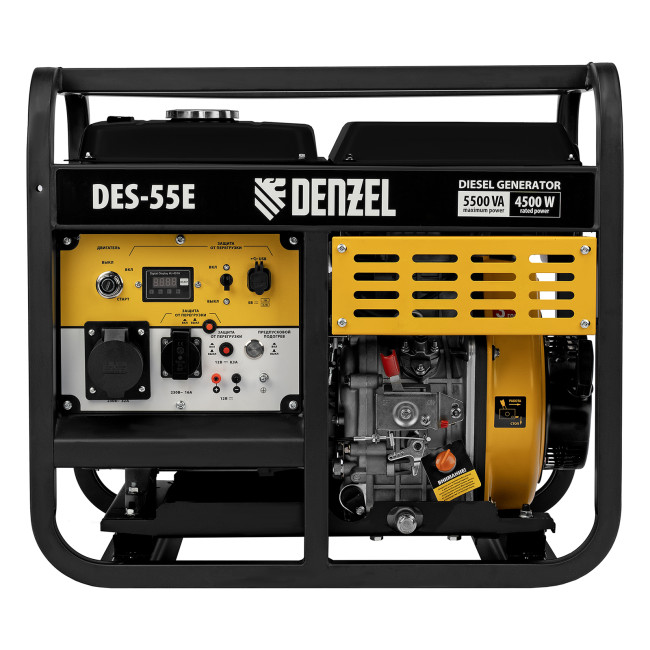 Генератор дизельный DES-55E, 5,5 кВт, 230 В, 11 л, электростартер Denzel в Красноярске