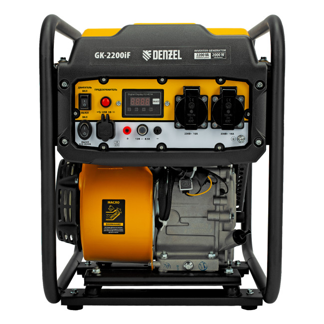 Генератор инверторный GK-2200iF, 2,2 кВт, 230 В, ручной старт DENZEL в Красноярске