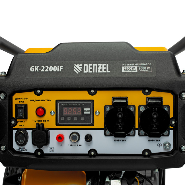 Генератор инверторный GK-2200iF, 2,2 кВт, 230 В, ручной старт DENZEL в Красноярске