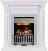 Каминокомплект Orlean - Белый дуб с очагом Danville Chrome FB2