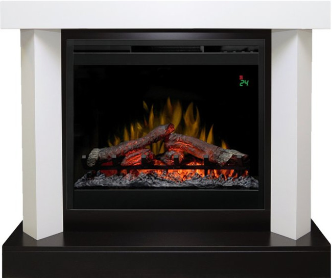 Каминокомплект Vancouver - Фактурный белый с очагом Symphony 26'' DF2624L-INT в Красноярске