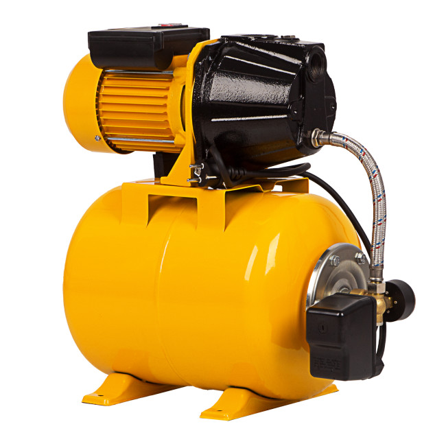 Насосная станция PS1100С, 1100 Вт, 4500 л/ч, ресивер 24 л, подъем 46 м, чугун Denzel в Красноярске