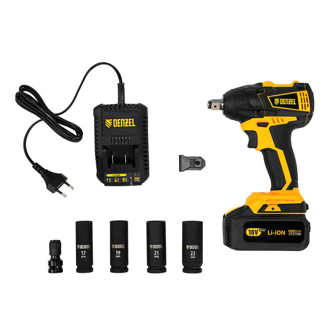 Гайковерт ударный аккумуляторный бесщет CIW-IB-300, Li-ion, 18В, 300Нм Denzel в Красноярске