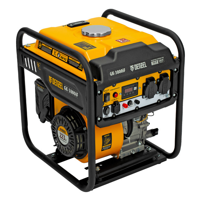 Генератор инверторный GK-3800iF, 3,8 кВт, 230 В, ручной старт DENZEL в Красноярске