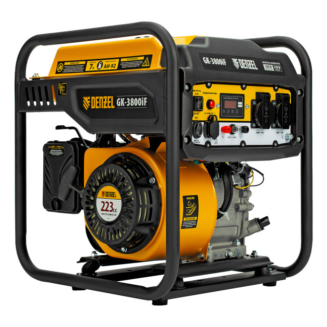 Генератор инверторный GK-3800iF, 3,8 кВт, 230 В, ручной старт DENZEL в Красноярске