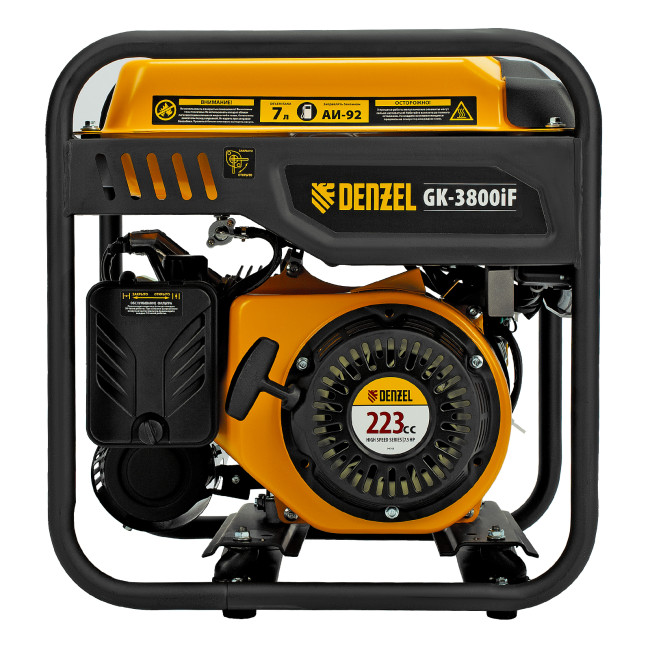 Генератор инверторный GK-3800iF, 3,8 кВт, 230 В, ручной старт DENZEL в Красноярске