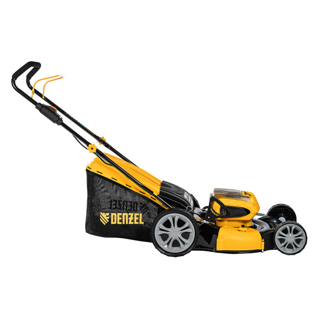 Газонокосилка аккумуляторная бесщеточная RLM450-36, Li-ion, 36 В, 4 Ач, 450 мм, травосборник 40 л Denzel в Красноярске Газонокосилка аккумуляторная бесщеточная RLM450-36, Li-ion, 36 В, 4 Ач, 450 мм, травосборник 40 л Denzel в Красноярске