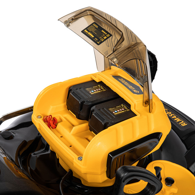 Газонокосилка аккумуляторная бесщеточная RLM450-36, Li-ion, 36 В, 4 Ач, 450 мм, травосборник 40 л Denzel в Красноярске Газонокосилка аккумуляторная бесщеточная RLM450-36, Li-ion, 36 В, 4 Ач, 450 мм, травосборник 40 л Denzel в Красноярске