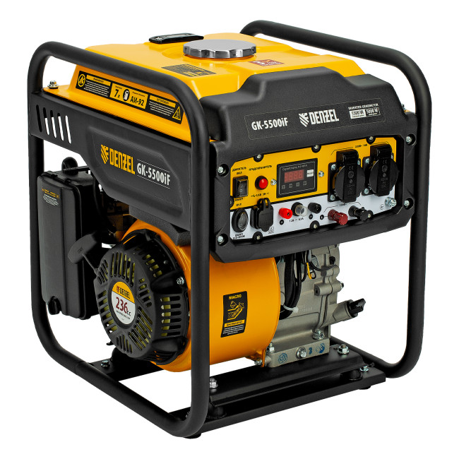 Генератор инверторный GK-5500iF, 5,5 кВт, 230 В, ручной старт DENZEL в Красноярске