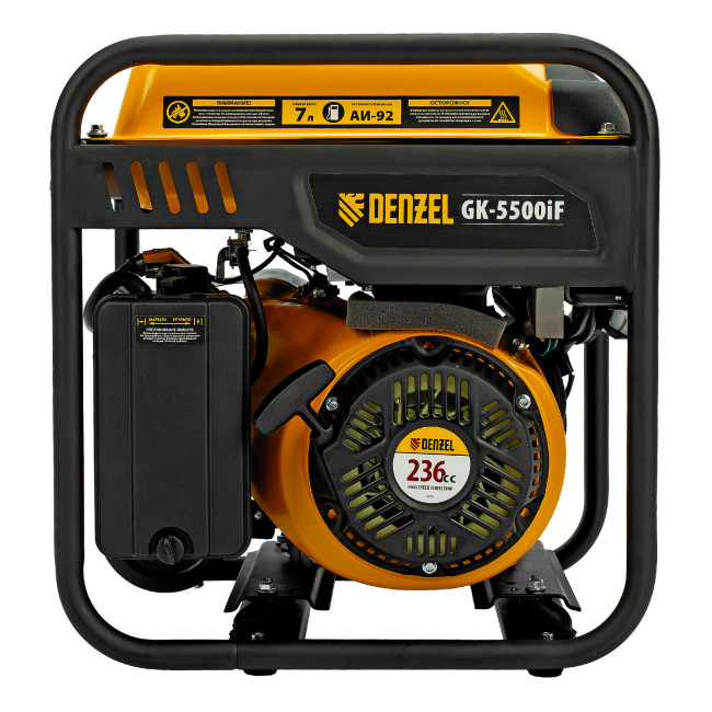 Генератор инверторный GK-5500iF, 5,5 кВт, 230 В, ручной старт DENZEL в Красноярске