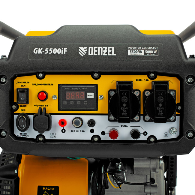 Генератор инверторный GK-5500iF, 5,5 кВт, 230 В, ручной старт DENZEL в Красноярске