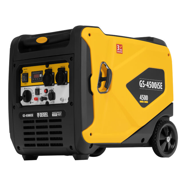 Генератор инверторный GS-4500iSE, 4,5 кВт, 230 В, закрытый корпус, электростартер Denzel в Красноярске