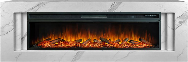 Каминокомплект Line 60 SFT White Marble (Разборный) - Белый мрамор с очагом Vision 60 LOG LED в Красноярске