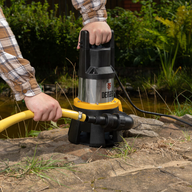 Дренажный насос DP1400X, 1400 Вт, подъем 11 м, 25000 л/ч Denzel в Красноярске