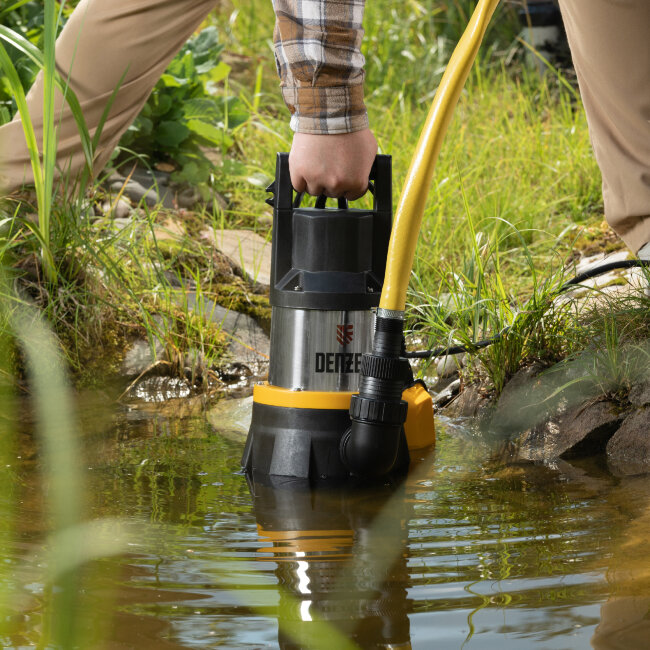 Дренажный насос DP1400X, 1400 Вт, подъем 11 м, 25000 л/ч Denzel в Красноярске