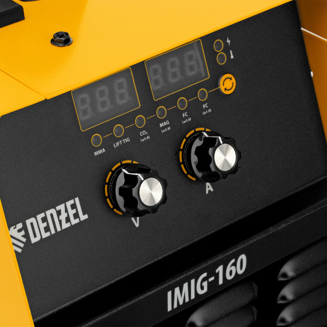 Аппарат инвертор. полуавтомат. cварки IMIG-160 Synergy, 160 А, ПВ 60%, катушка 5 кг Denzel в Красноярске