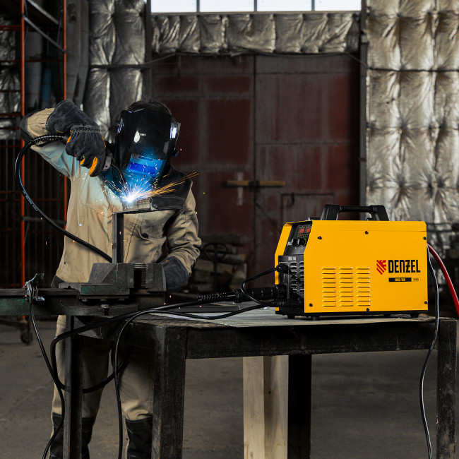 Аппарат инвертор. полуавтомат. cварки IMIG-160 Synergy, 160 А, ПВ 60%, катушка 5 кг Denzel в Красноярске